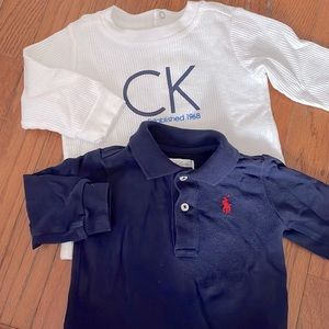 BABY BOY SHIRTS CALVIN KLEIN AND RALPH LAUREN